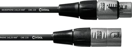 Cordial CFM FM Essentials Microfoonkabel – XLR mannelijk/vrouwelijk - Zwart