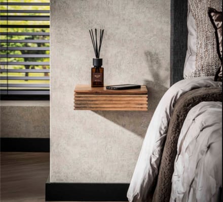 Nachtkastje 1L set/2 layer XS - Massief acacia naturel
