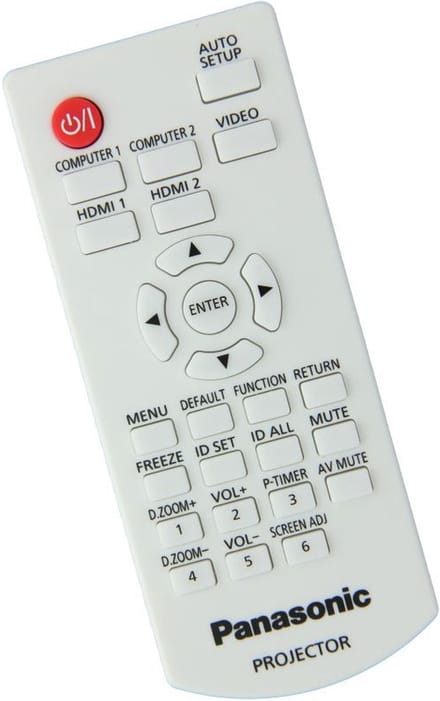 Afstandsbediening geschikt voor de PANASONIC PT-VX410Z beamer, vervangt N2QAYA000070