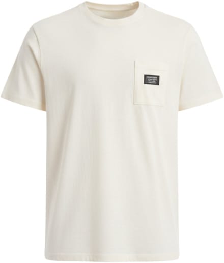 OMBRE T-shirt - Regular Fit - Katoen - Korte Mouw Gebroken Wit S