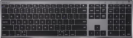 Macally ACEBTKEYSG Ultra dun Bluetooth draadloos toetsenbord - US Engels (QWERTY) layout - Spacegray