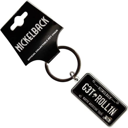 Nickelback Kentekenplaat Sleutelhanger One Size zwart/wit