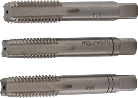 BGS Draadsnijtapset voor-, middel- en nasnijder M14 x 2,0 3 delig