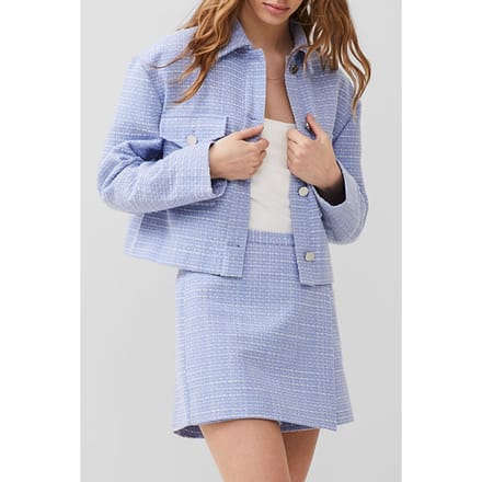 French Connection Effie Boucle Jacket Blue Taglia: 16 | Sovracamicie Outlet | Donna | Blu