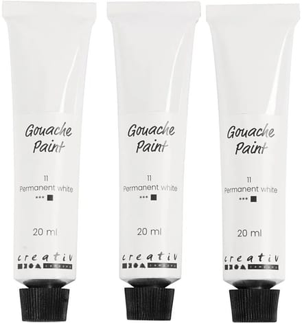 CC Gouacheverf 3x20 ml Wit