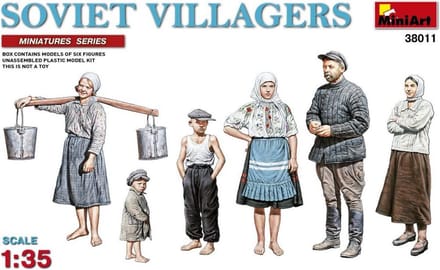 Miniart - Soviet Villagers (Min38011) - modelbouwsets, hobbybouwspeelgoed voor kinderen, modelverf en accessoires