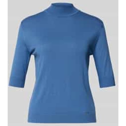 Gebreid shirt met opstaande kraag