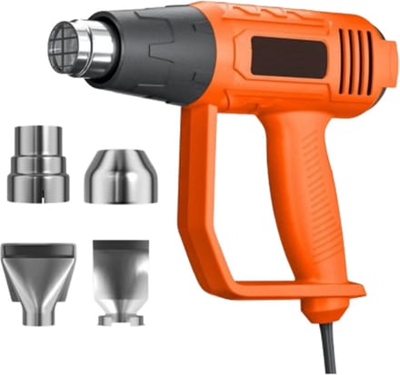 Heteluchtpistool 2000W - Heat Gun 60-600°C - Föhn - 4 Mondstukken