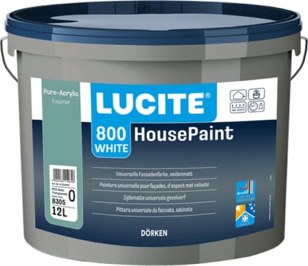 lucite housepaint - 12Lt - gevelverf - wit -1000t