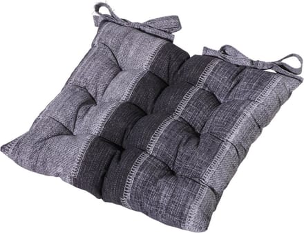 Madison Zitkussen Denim Stripe 46x46 cm grijs TOSCF364