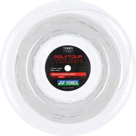 Yonex Tennissnaar Polytour Tough 1.25 Op Rol 200m Wit