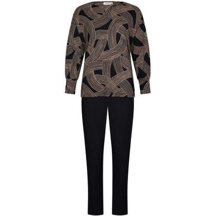 Pastunette Premium - Pyjama - Balance - Viscose - Zwart/Beige - Maat 42