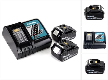 Makita Power-Source Kit Li 18V - 2x BL1860B 6,0Ah Accu's + DC18RC Snellader