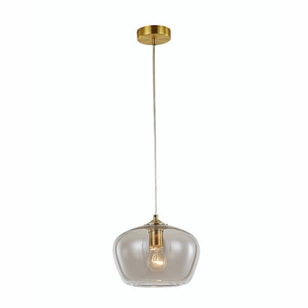 Kosilum - Irina - Hanglamp - Messing - Glas en roestvrij staal
