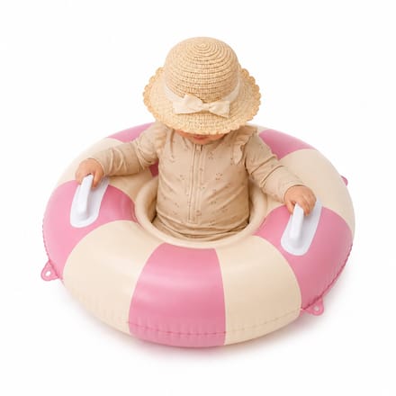 BRD® Zwemband Roze Crème - 65 cm 5 tot 8 jaar - Zwemring met handgrepen