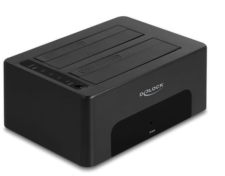 Delock USB Dual Docking Station for 2 x SATA HDD / SSD with Clone and Erase Function