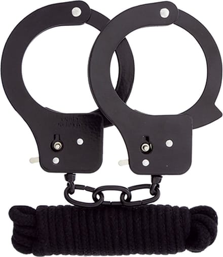 BondX metalen  en liefdes touw (3m) - handboeien
