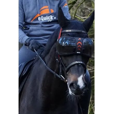 eQuick eVysor UV-paardenbril voor rijden - Zwart