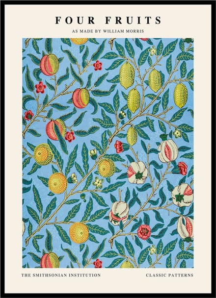 Poster William Morris - Four Fruits - Large 30x40 - Abstracte Kunst - Fruit Botanisch