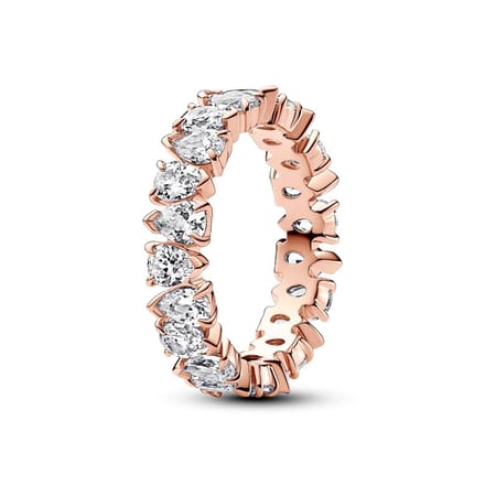 Pandora Ring Volledig Peervorm Rosé 183021C01-56