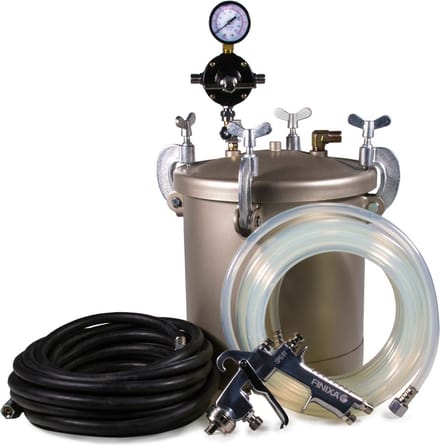 FINIXA Drukvat 10 liter met Spuitpistool Reduceerventiel & Slangenset