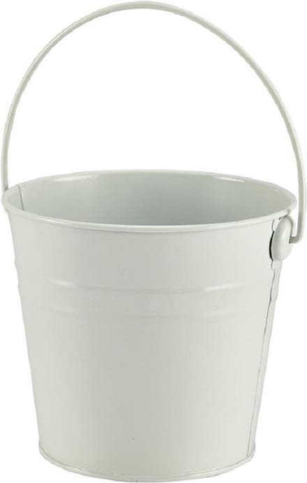 Genware RVS sharing emmer medium wit 16 cm