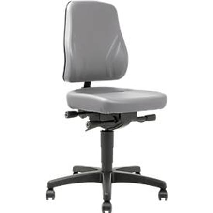 Bureaustoel All-In-One Trend 9633, met wielen, kunstleer, skai grijs