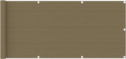 vidaXL - Balkonscherm - 75x400 - cm - HDPE - taupe