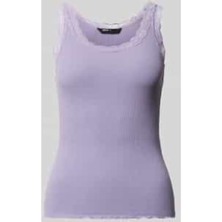 slim fit tank top van katoenmix model 'SARA'
