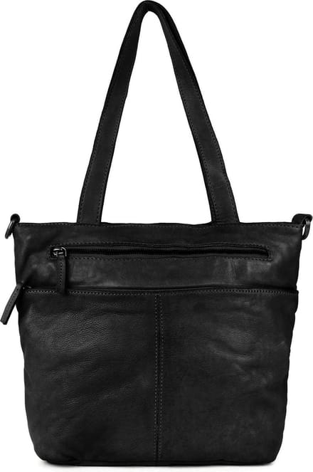 DSTRCT Grote Schoudertas / Crossbodytas - Dames - Leer - Harrington Road - Zwart