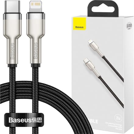 Baseus USB-C cable for Lightning Cafule PD 20W 1m (black)