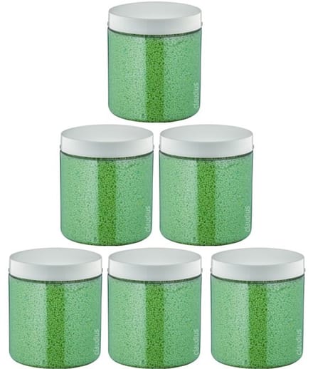 Badkaviaar Eucalyptus - 200 gram - Pot met witte deksel - set van 6 stuks - bad parels voor in bad