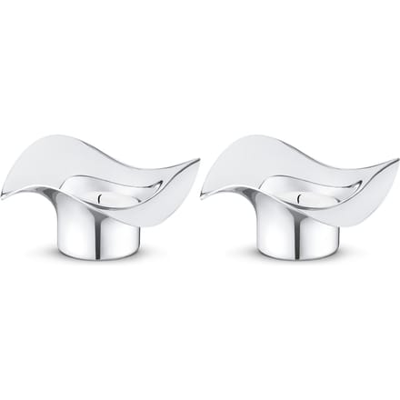 Georg Jensen Cobra theelichthouder set van 2 D11cm H5cm mirror