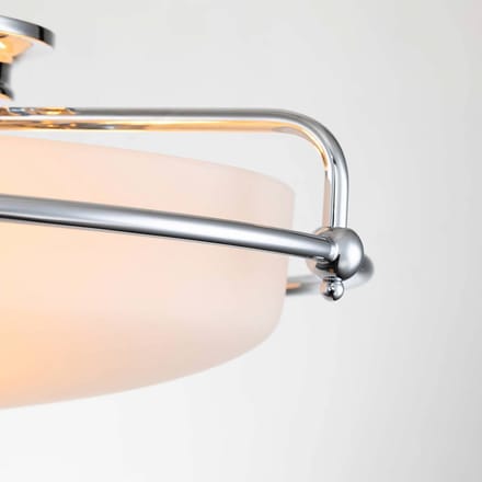 Quoizel LED Plafondlamp Griffin | 3X E27 Max 60W | Dimbaar | Polished Chrome
