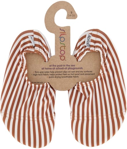 Slipstop antislip waterschoen Cognac Stripe - Maat INF 18-20