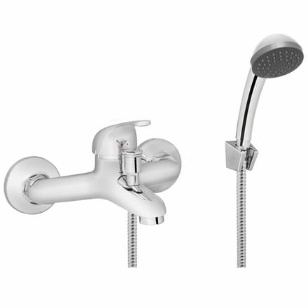 Invena Mitris - Badkraan met Douche Set - Chroom - Hoogte 103 mm - Bereik 123 mm