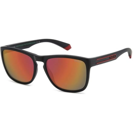 Polaroid Vierkant Unisex Zwart Rood Meerlaags Gepolariseerd PLD 2161/S