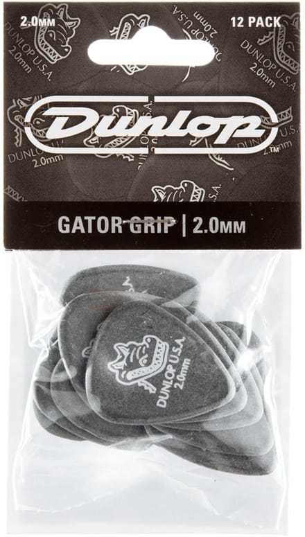 Dunlop 417P200 Gator Grip Plectrum 2.00mm 12-Pack - Plectra, zakje met 12 stuks