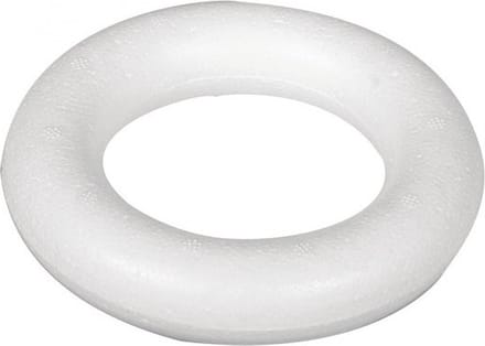 Piepschuim ring - 5x - wit - 15 cm - styropor - hobby figuren - DIY - knutselen