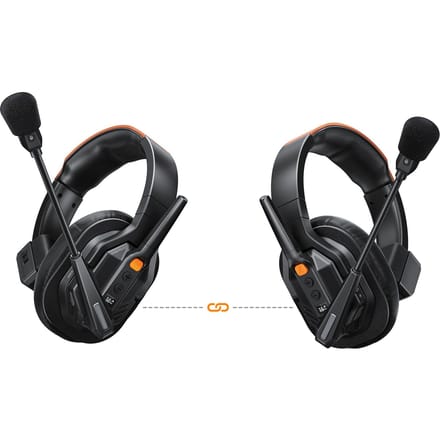 Intercom Headset Systeem, 2 stuks Full Duplex Communicatie Headset, ENC Ruisonderdrukking Intercom Headset Blijf Comfortabel met 24kHzCelsius16bit HD So
