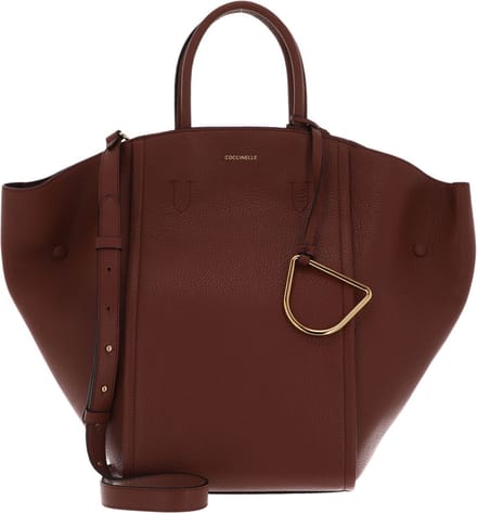 COCCINELLE Leren Handtas Schoudertas Narcisse Handbag Brule Bruine