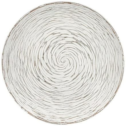 Bijzettafel Spiralen 40 x 39 x 40 cm Hout Bruin Wit