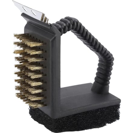 BBQ Cleaner Multifunctioneel 3-in-1 Duurzame Roestvrij Staal Barbecue Oven Reinigingsborstel black
