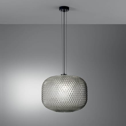 Luce Ambiente Design Hanglamp Ashford, rookgrijs, Ø 40 cm, glas