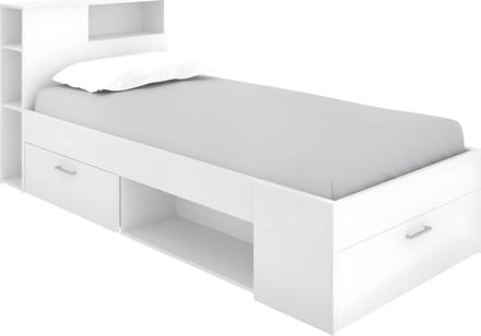 Vente-unique Bedframe hout wit 90 x 190 cm