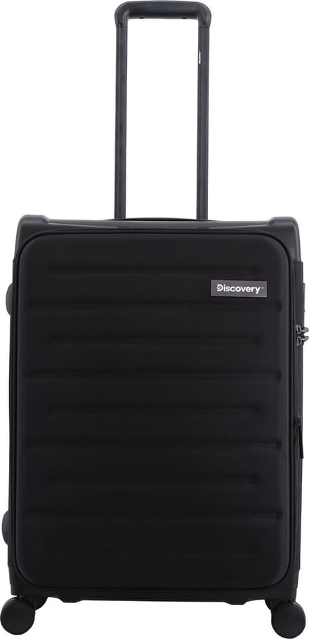 Discovery Motion zachte Koffer / Trolley / Reiskoffer - 64 cm (M) - Zwart - Zwart / Medium