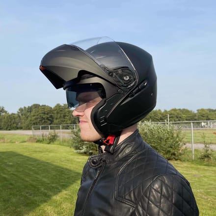 HELM VITO SYSTEEMHELM LANZETTI MAT ZWART - L