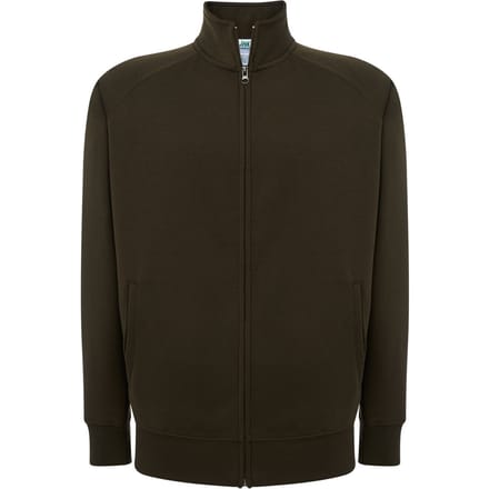 JHK Uniseks effen sweater met rits voor volwassenen (Khaki)