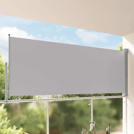 vidaXL - Tuinscherm - uittrekbaar - 140x300 - cm - grijs