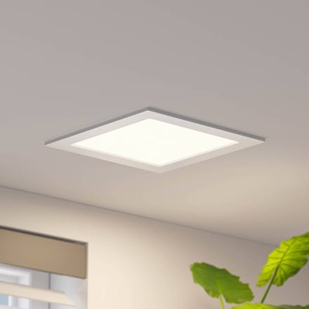 Prios LED inbouwlamp Helina, zilver, 22 cm, 18 W, dimbaar